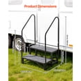 thumbnail image 3 of VEVOR RV Steps with Dual Handrails, 2 Steps, 660 lbs Load Capacity, Heavy Duty Outdoor RV Stairs with Non-Slip Mat for Elderly/Pets, Portable Stairs for Hot Tub, Camper, Mobile Home, Porch, Pool, SPA, 3 of 9