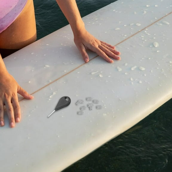 Raindrops Universal Surfboard Set for Quick Adjustments and Enhanced Performance Black Plastic and