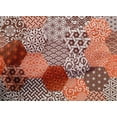 thumbnail image 5 of oneOone Cotton Poplin Orange Fabric Geometric Craft Projects Decor Fabric Printed By The Yard 56 Inch Wide, 5 of 5