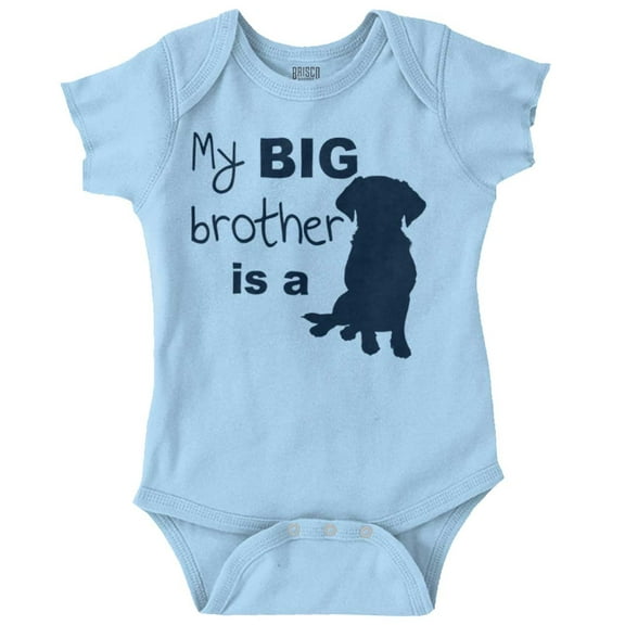 My Big Brother is a Dog Pet Lover Romper Boys or Girls Infant Baby Brisco Brands 12M