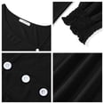 thumbnail image 6 of UVN Fall Square Neck Tops for Women Long Sleeve Blouse Ladies Dressy Button Shirts, 6 of 9