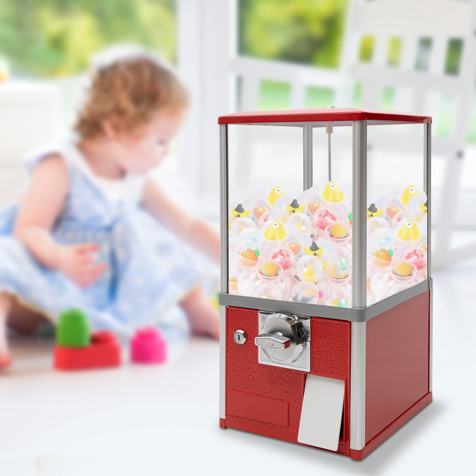 Dwellnix Toy Vending Machine with 200 Capsule Capacity and Easy Turn Knob for Kids Retail Use Or Small Business Entertainment Spaces