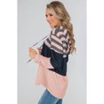 thumbnail image 4 of Femmes Blanc/rose/multicolor/vert Me Parler Couleur Bloc Cordon Sweat à Capuche, 4 of 12