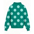 thumbnail image 3 of Abcomgle Girls Long Sleeve Sweatshirt Cute Polka Dot Pullover Sweatshirts for Girls Fleece Mock Neck Shirt for Teen Girls Casual Fall Clothes for Tween Girls, 3 of 4