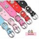 thumbnail image 4 of Veeki Cute Pu Leather Dog Collar - Rhinestone Flower Pattern Studded - 1 Inch Width Fit Small And Medium Dogsblack(s:11-13"), 4 of 4