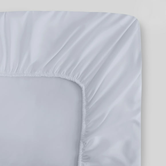 100% Organic Cotton Queen White Fitted Sheet | Percale Weave | 300 Thread Count | GOTS Certified | Cool Crisp Breathable | Luxury Finish | Fits Upto 17" Deep Pocket Mattress | Sustainable