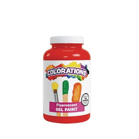 UPC: 0191487013284 | Colorations Fluorescent Gel Paint  Neon Red  16 oz.