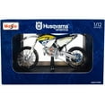 thumbnail image 2 of Husqvarna FE 501 White and Blue with Yellow Stripes 1/12 Diecast Motorcycle Model by Maisto, 2 of 3