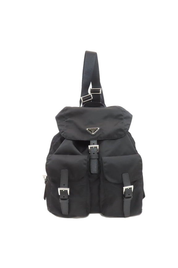 Pre-Owned Prada logo hardware backpack/daypack, nylon, women's.