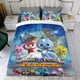 thumbnail image 4 of Miniforce Conjunto de sábanas temático, trío de piezas, cómodo y amigable con la piel, diseño único, regalo de decoración para el hogar para familiares, amigos y fans,173cm *218cm, 4 of 6