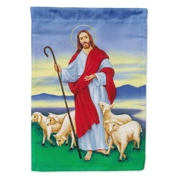 Jesus The Good Shepherd Flag Canvas House Size