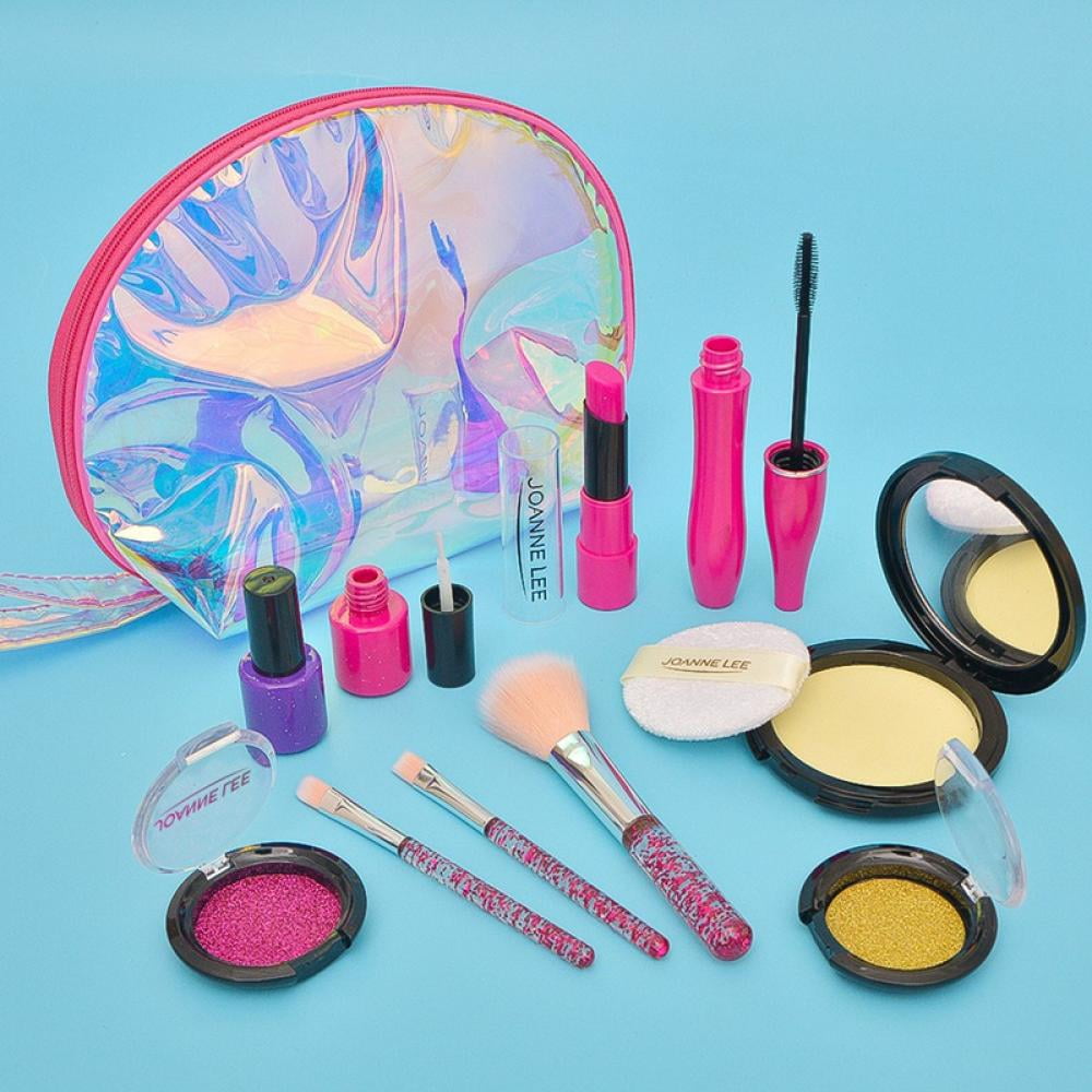 Pretend Makeup Kit for Girls, 17 Piece Play Makeup Set with Make Up Bag Toy  Makeup Set for Toddlers 