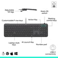 thumbnail image 4 of Logitech Signature Slim Wired K620 for Business, Full-Size Keyboard, USB-C Plug-and-Play, Laptop-Style, Scissor Keys, Windows/Mac/Chrome/PC/laptops -, 4 of 8