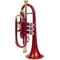 thumbnail image 1 of Cornet Musical Trompette Bb Plat Instrument de Bouche Professionnel pour Débutant Étudiant (Laiton Rouge), 1 of 4