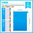 thumbnail image 3 of sixwipe 50 Tabs Binder Dividers for 3 Ring Binders, File Notebook Dividers with 11 Pre-punched Holes, Plastic 5 Sets 10 Tab Dividers for School Supplies and Office Workers, 3 of 7