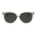 thumbnail image 2 of Minimal Womens Thin Horn Rim Retro Plastic Sunglasses Slate Black, 2 of 4