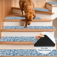 thumbnail image 2 of Blue Carpet Stair Treads Non Slip Backing 8" X 30" Stair Treads for Wooden Steps Indoor, Soft Washable Stairway Stair Runners Oriental Staircase Rugs for Kids Pets Elders, 2 of 5