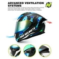 thumbnail image 2 of HAX Obsidian Full Face Dual Visor Adult Motorcycle Helmet for Motorbike Street Bike with Pinlock Ready DOT Approved, 2 of 8