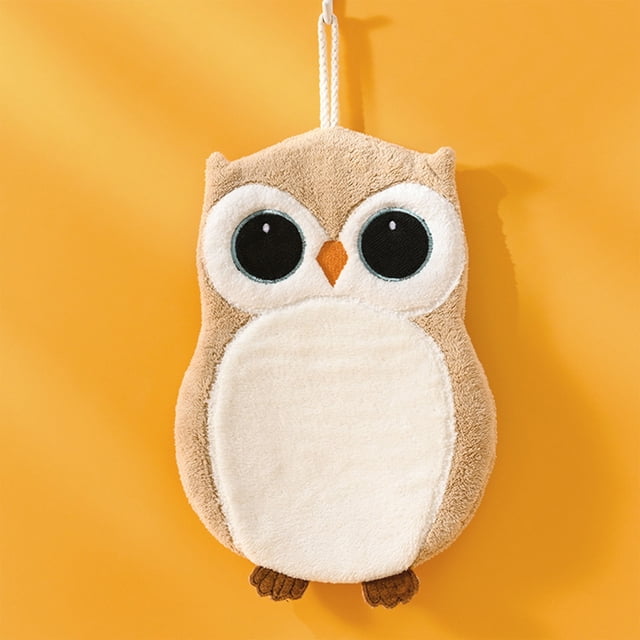 TIMIFIS Short Apron Owl Hand Towel Koalas Hand Towel Three-Layer Thickened Absorbent Coral Fleece Towel Kitchen Quick-Drying Rag Handkerchief Holiday Gift Kitchen Gadgets