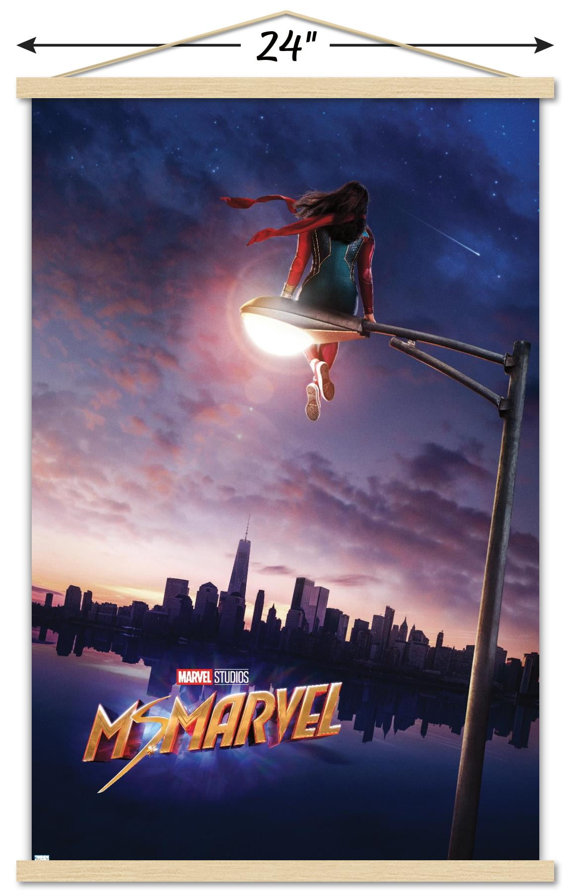 Marvel Ms. Marvel - Teaser One Sheet Wall Poster with Magnetic Frame, 22.375" x 34"