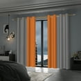thumbnail image 6 of Lfeey Orange and Gray Blackout Curtains, Room Darkening Dark Curtains, 52x96 inches, 2 Panels, 6 of 6