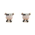 thumbnail image 3 of Transemion Gardens Beauty With Animal Planter - Eco-friendly Materials Easy To Maintain Small Ceramic Plant Pot cow 2Set, 3 of 6