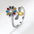 thumbnail image 2 of Qarigey Anillo ajustable de apertura para mujer, anillos de decoración de circón de flores personalizados, joyería decorativa para fiesta de Festival Ropa, zapatos y accesorios Miscelánea Qarigey AP018267-00B, 2 of 6
