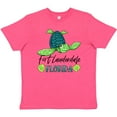 thumbnail image 3 of Inktastic Fort Lauderdale, Florida Happy Sea Turtle Youth T-Shirt, 3 of 5