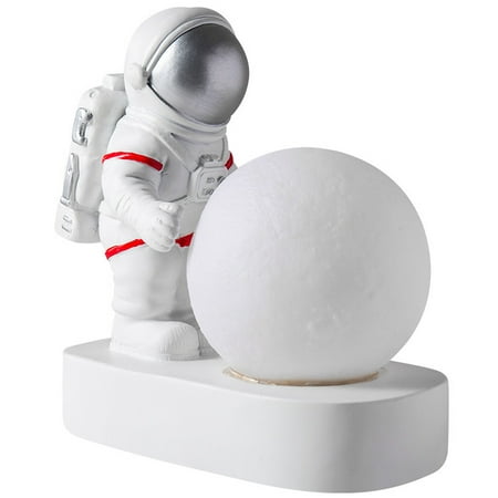 

XunW Bedside Lamp For Boys Bedroom Astronaut Spaceman Resin Home Decoration Gift Desk Ornament Stable Sturdy Led Night Light