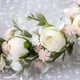 thumbnail image 2 of Zhuge Corona de flores rosas ajustable para mujeres y niñas, corona floral, guirnalda para bodas, festivales, fiestas, tocado, rosa A, 2 of 4
