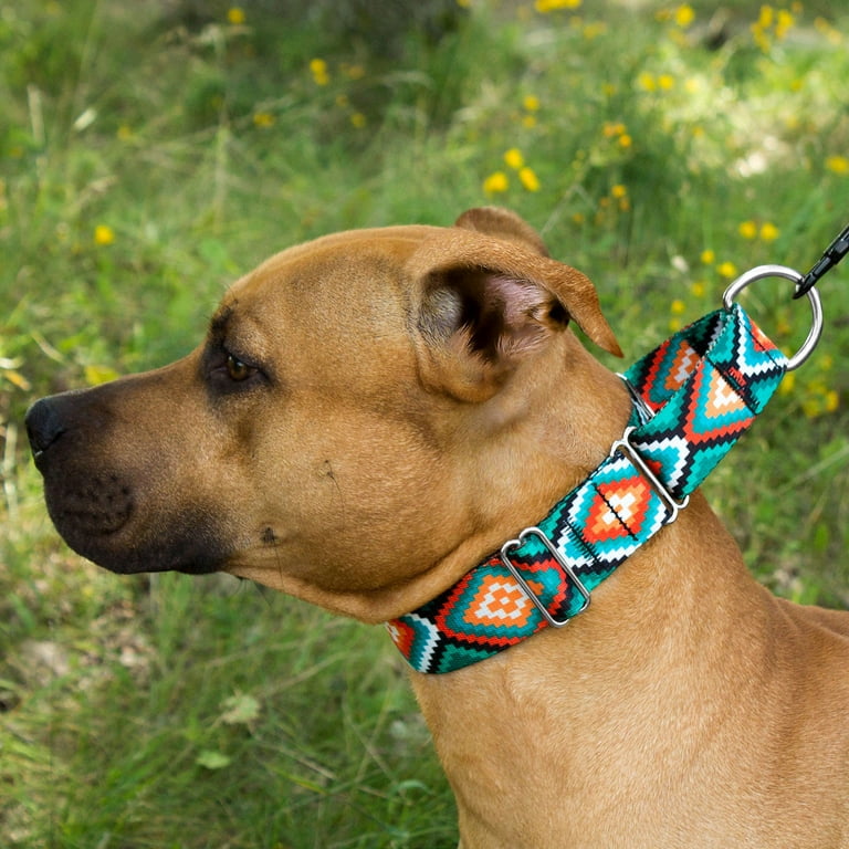 Collardirect martingale dog collar nylon safety training tribal pattern adjustable heavy duty collars for dogs medium large 2025