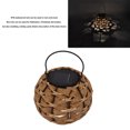 thumbnail image 4 of Solar Lantern, LED Warm Light Rattan Pendant Light Top Solar Charging Panel  For Yard, 4 of 8