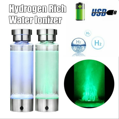 Stainless Steel Hydrogen Generator - 350ML H2 Rich Hydrogen Water Bottle Portable Lonizer Generator Bottle Cup Easy To Absorb USB Charge