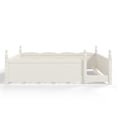 thumbnail image 4 of Bellemave Montessori Queen Floor Bed with Bookshelf, Solid Wood Kids Queen Size Bed Frame with Rail and Slats, No Box Spring Needed (Beige), 4 of 8