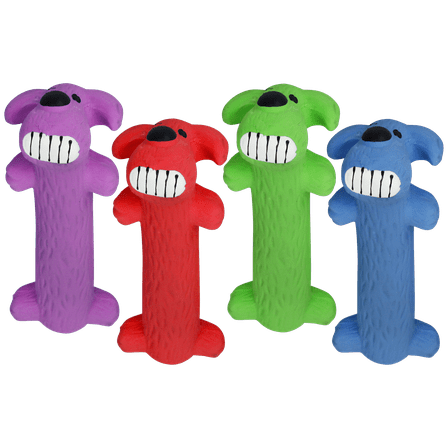 Multipet Loofa Latex Dog Toy, Assorted, 6"