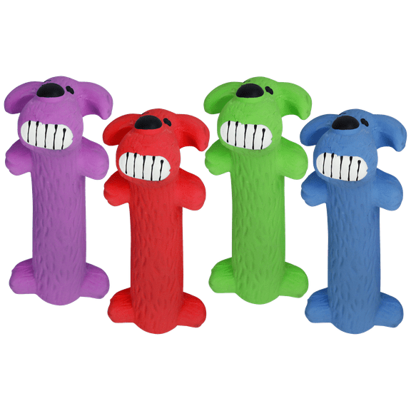 Multipet Loofa Latex Dog Toy, Assorted, 6"