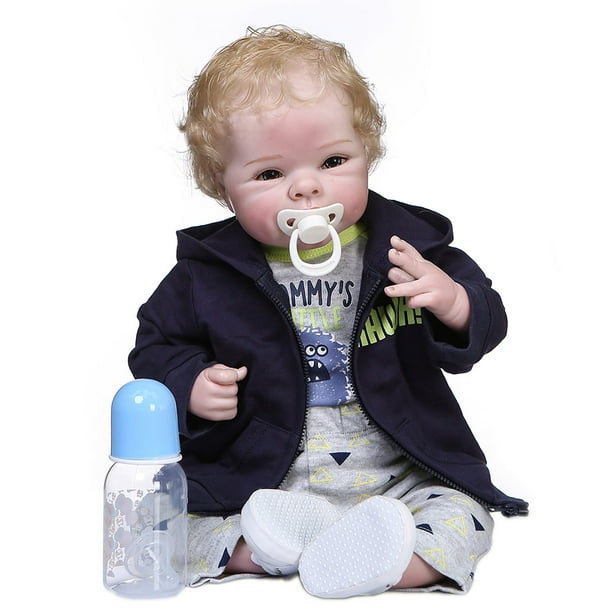 Baby Doll Reborn Toddler Vinilo Suave Silicona Reborn Baby Doll Cuerpo Suave Realista Navidad Sorprendente Regalos Para Niñas Muñeca Monstrate FN002872-00