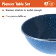 thumbnail image 3 of Gsi Outdoors Ensemble de Table de Camp pour 4 Pouces Incluant Assiettes, Bols et Tasses à Café en Émail pour Camping, Extérieur, Rv, 3 of 5