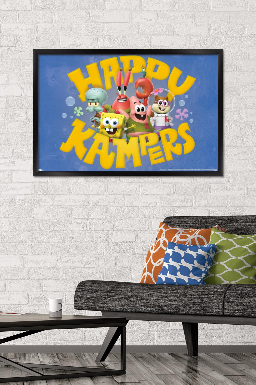 SpongeBob Squarepants : Kamp Koral - Happy Kampers Wall Poster, 22.375" x 34" Framed