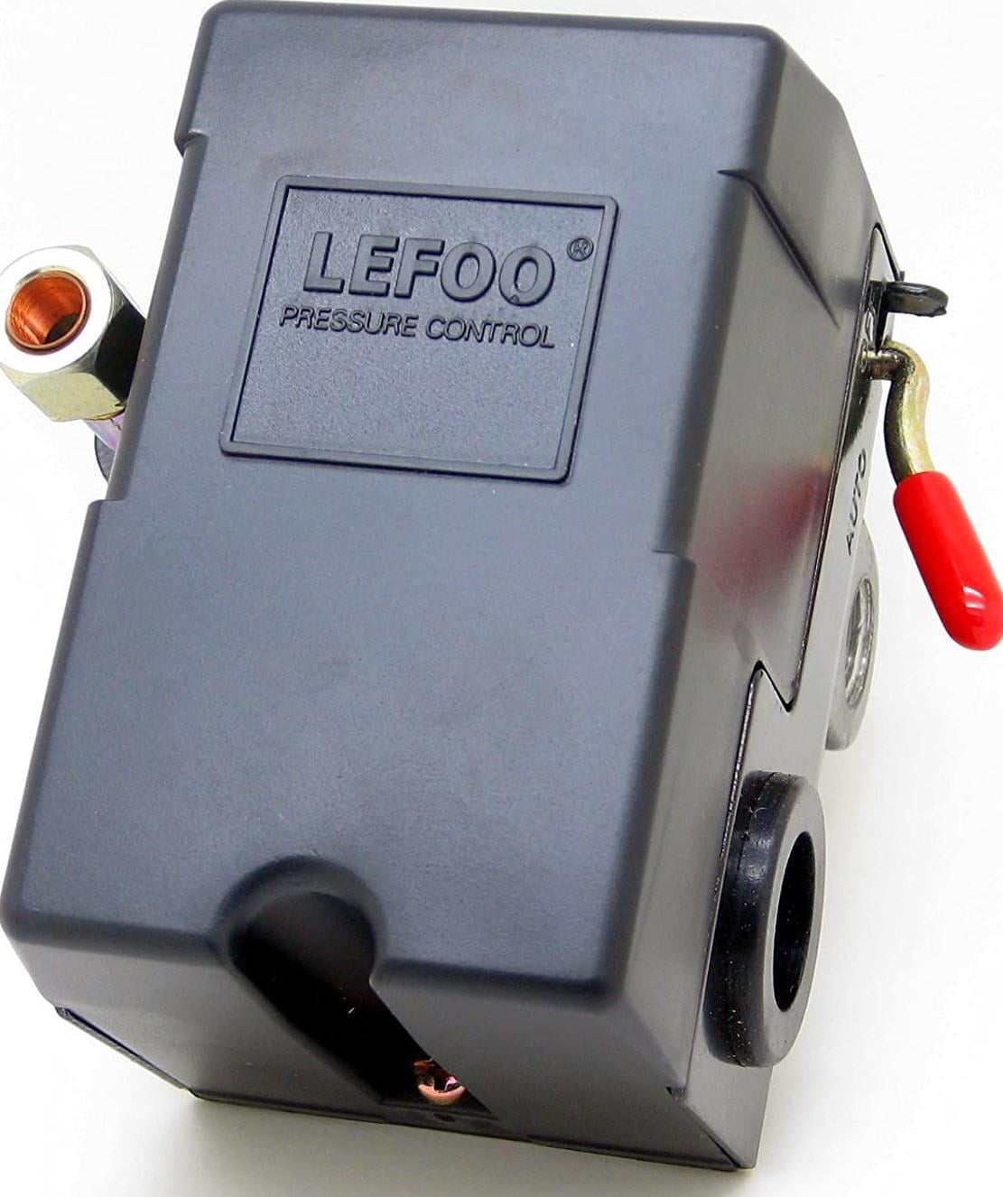 Lefoo Quality Air Compressor Pressure Switch Control 95-125 PSI 4 Port w/Unloader