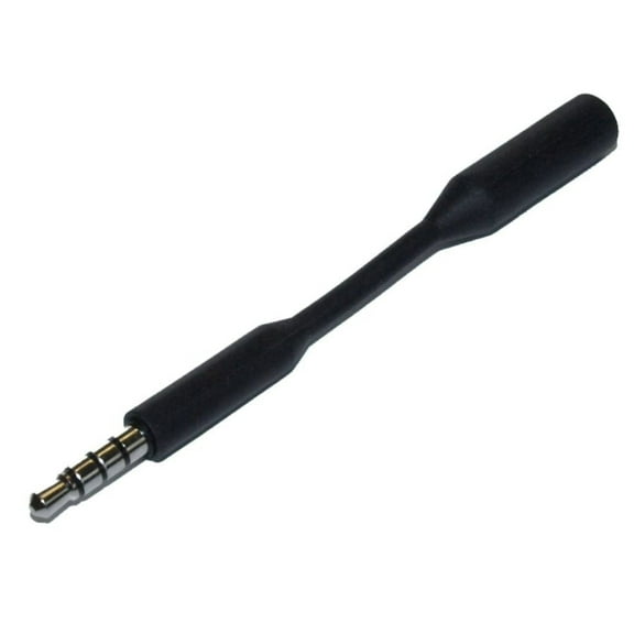 3.5mm TRRS Male to Female Port Flexible Adapter, 4 Conductor, Nickel Plated