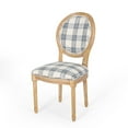 thumbnail image 4 of GDF Studio Lariya Indoor Fabric Dining Chairs, Set of 4, Dark Blue Plaid, 4 of 8