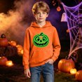 thumbnail image 6 of Kids Long Sleeve Tops Hoodie Sweatshirt, Boys Girls Glow‑in‑the‑Dark Halloween Print Loose Comfortable Pullover, 6 of 9