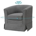 thumbnail image 5 of Bed Bath & Beyond Metal Fabric Solid Print Barrel Accent Chair, Gray, 5 of 5