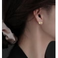 thumbnail image 5 of Sterling Silver Small Bow Stud Earrings for Women Teens CZ Bow Stud Earrings Small Ribbon Earrings, 5 of 10