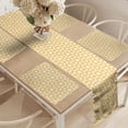 thumbnail image 2 of Ambesonne Geometry Table Runner & Placemats, Moroccan Effects, Placemat 4 pcs + Runner 12"x72", Earth Yellow, 2 of 2