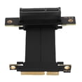 thumbnail image 1 of PCIE 4.0 4X Riser Cable, Dual 90 Degree Right Angle Extension, PCIE 4.0 4X Port High Speed 64 Pin Flexible GPU Graphics Card Extension Cable for PC Cases, 1 of 7