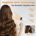 thumbnail image 3 of Ionic Hair Dryer with Diffuser, 1500W Fast Drying Blow Dryer, Lightweight Low Noise Negative Ion Hair Dryer for Curly, Thick & Frizzy Hair, 3 of 10
