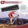 thumbnail image 2 of 36 Set 14G Radios de Bicicleta 138mm Radios de Rueda de Bicicleta Acero al Carbono Negro, 2 of 7