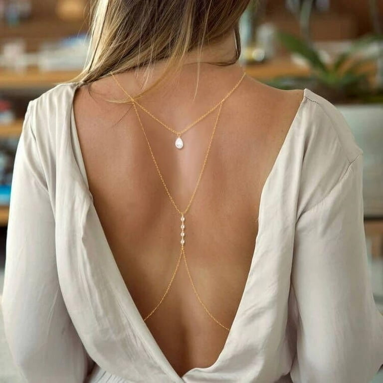 chinese dress ladies Y Lariat Chain Back Jewelry Clip main image 1